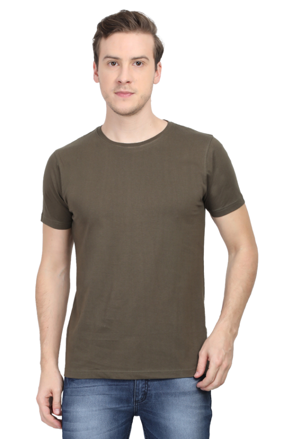 Plain Round Neck Half Sleeve T-Shirts - Teeskibaat Essentials - Image 5