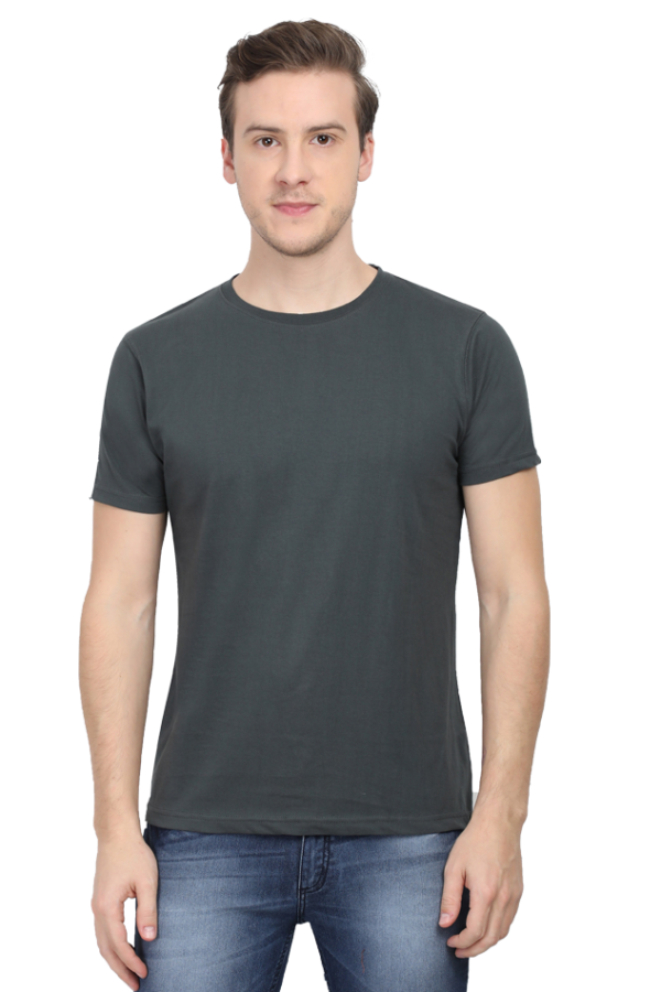 Plain Round Neck Half Sleeve T-Shirts - Teeskibaat Essentials - Image 6