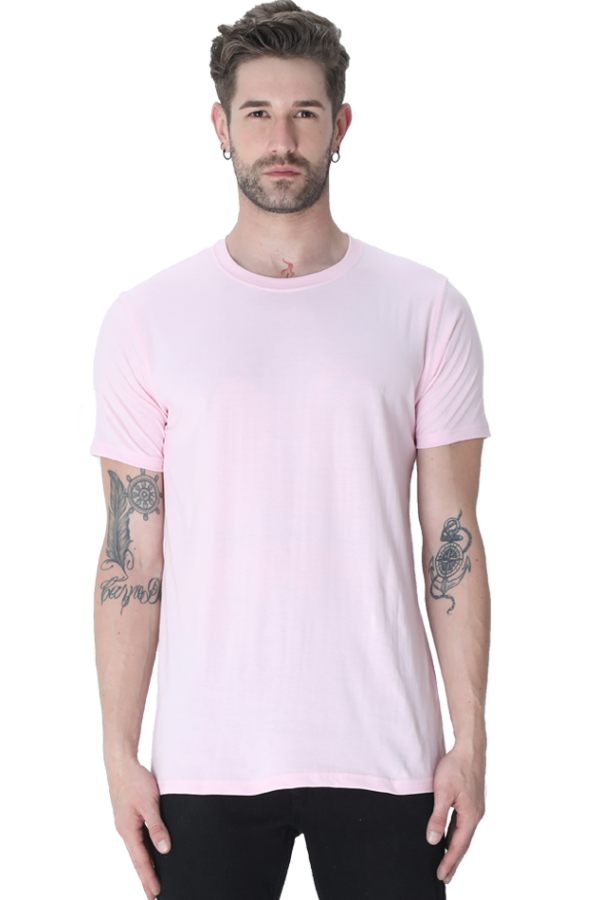 Plain Round Neck Half Sleeve T-Shirts - Teeskibaat Essentials - Image 3