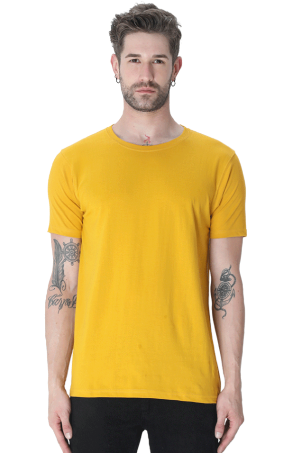 Plain Round Neck Half Sleeve T-Shirts - Teeskibaat Essentials - Image 4