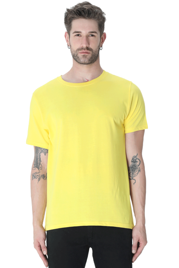 Plain Round Neck Half Sleeve T-Shirts - Teeskibaat Essentials - Image 8